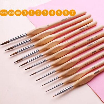 MiniArt™ Miniature set of wooden art brushes