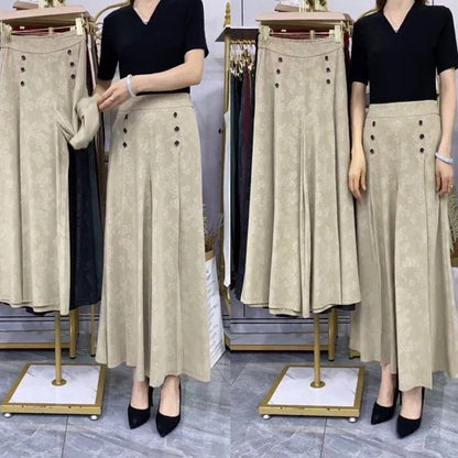 Mirabelle Bousset™ Silk trousers with wide legs and high waist