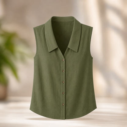Mirella Cordelli™ Lightweight V-Neck Blouse for Effortless Style
