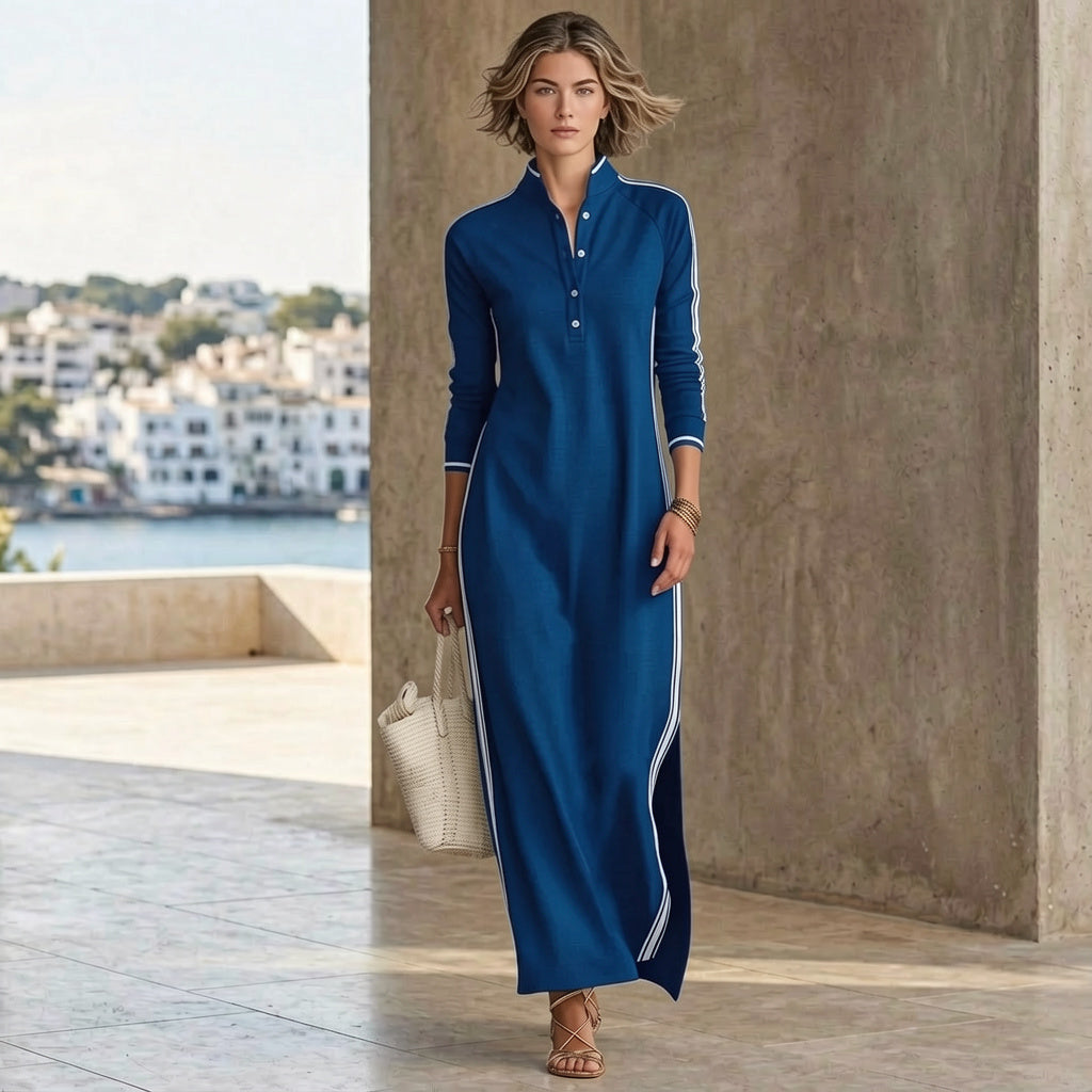 Mirta Visconti™ Elegant Long Sleeve Maxi Dress