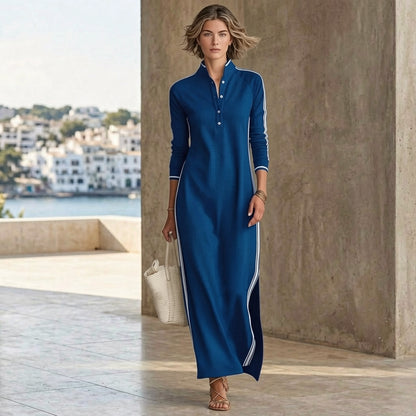 Mirta Visconti™ Elegant Long Sleeve Maxi Dress
