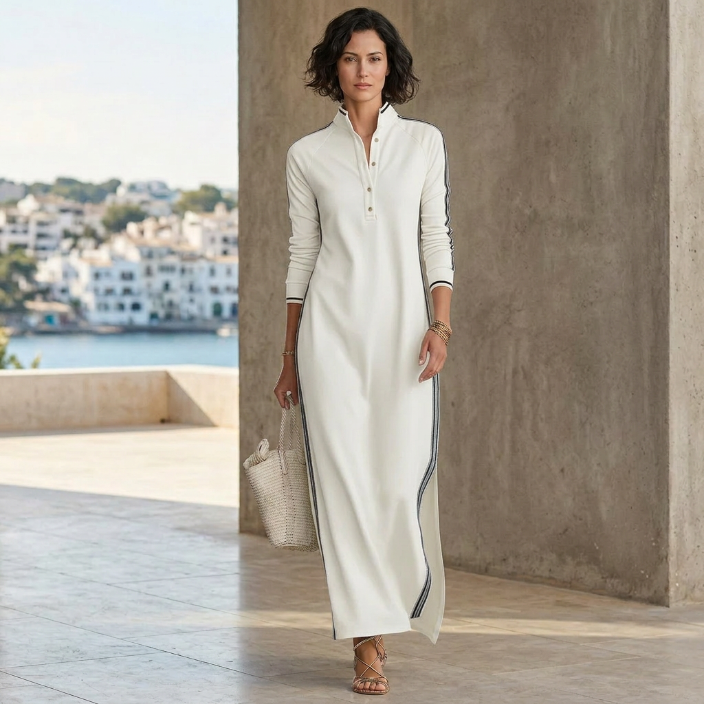 Mirta Visconti™ Elegant Long Sleeve Maxi Dress