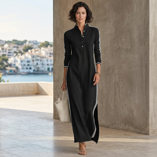 Mirta Visconti™ Elegant Long Sleeve Maxi Dress