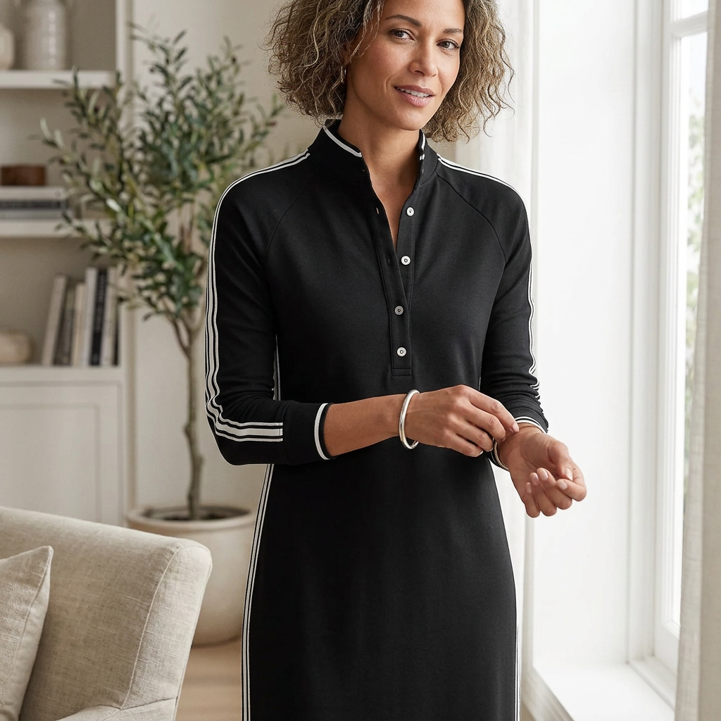 Mirta Visconti™ Elegant Long Sleeve Maxi Dress