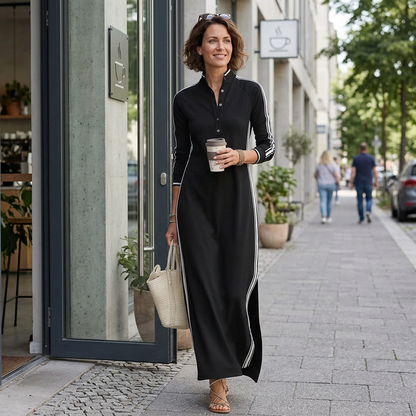 Mirta Visconti™ Elegant Long Sleeve Maxi Dress