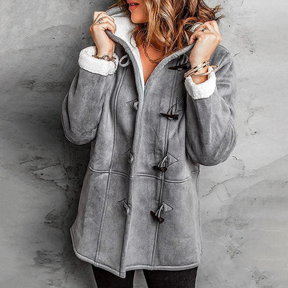 Nadia Anastasi™ Elegant Hooded Coat for Cold-Weather Style