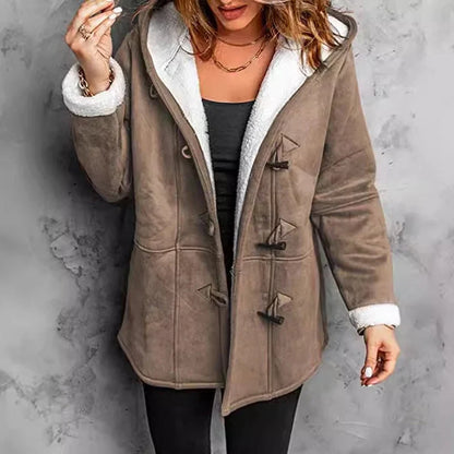 Nadia Anastasi™ Elegant Hooded Coat for Cold-Weather Style