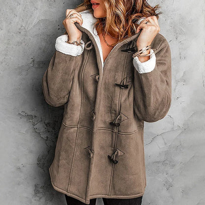 Nadia Anastasi™ Elegant Hooded Coat for Cold-Weather Style