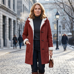 Nadia Anastasi™ Elegant Hooded Coat for Cold-Weather Style