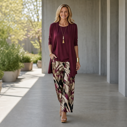Nadia Andreotti™ Coordinated Three-Piece Set for Effortless Elegance