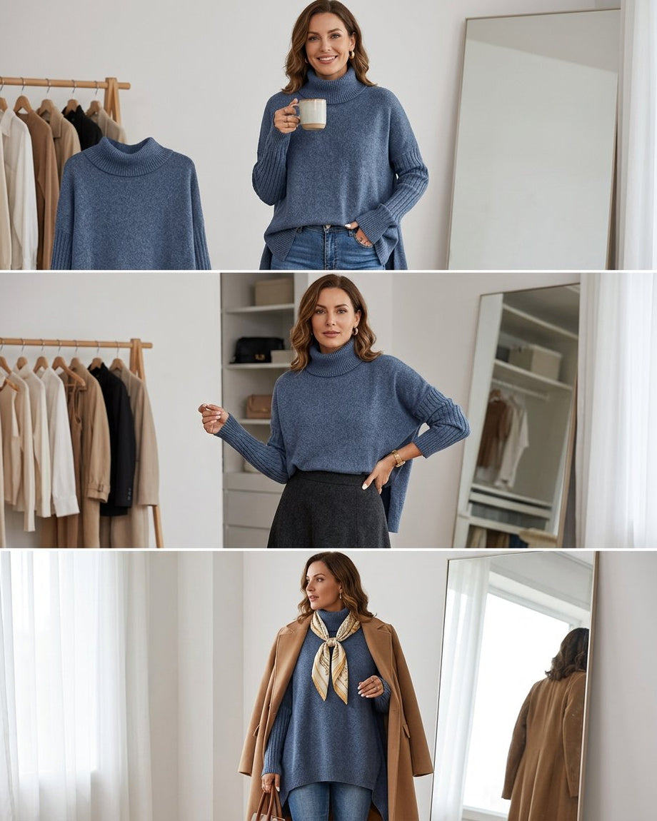 Nadia Antinori™ Soft Turtleneck Sweater for Cozy Elegance