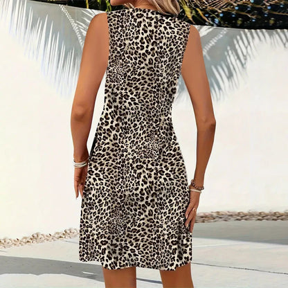 Nadia Pellizzari™ Versatile Leopard Mini Dress for Day to Night
