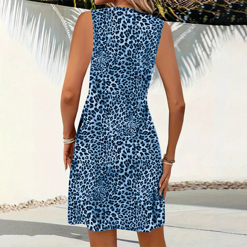 Nadia Pellizzari™ Versatile Leopard Mini Dress for Day to Night