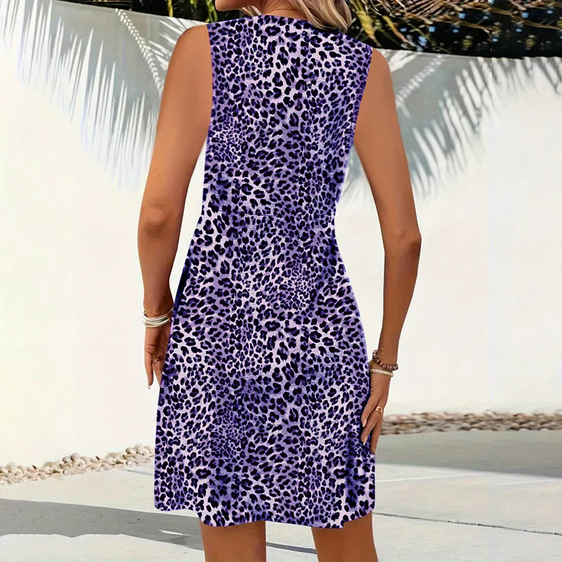 Nadia Pellizzari™ Versatile Leopard Mini Dress for Day to Night