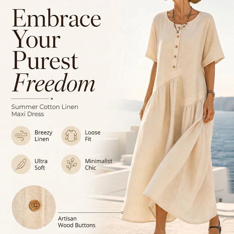Nadia Saggese™ Effortless Short-Sleeve Maxi Dress