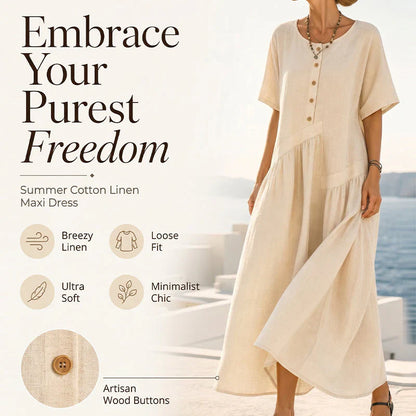 Nadia Saggese™ Effortless Short-Sleeve Maxi Dress