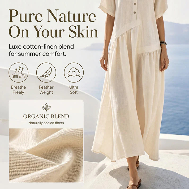 Nadia Saggese™ Effortless Short-Sleeve Maxi Dress