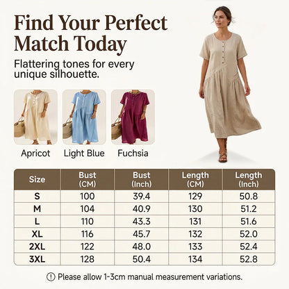 Nadia Saggese™ Effortless Short-Sleeve Maxi Dress