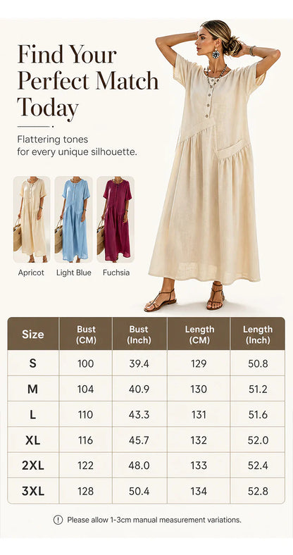 Nadia Saggese™ Effortless Short-Sleeve Maxi Dress