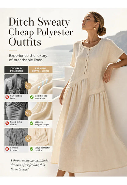 Nadia Saggese™ Effortless Short-Sleeve Maxi Dress