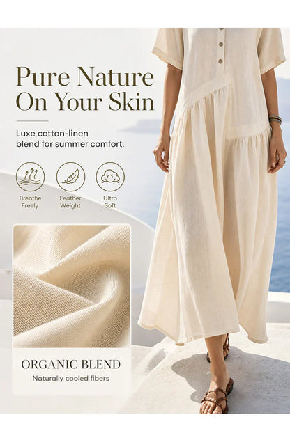 Nadia Saggese™ Effortless Short-Sleeve Maxi Dress