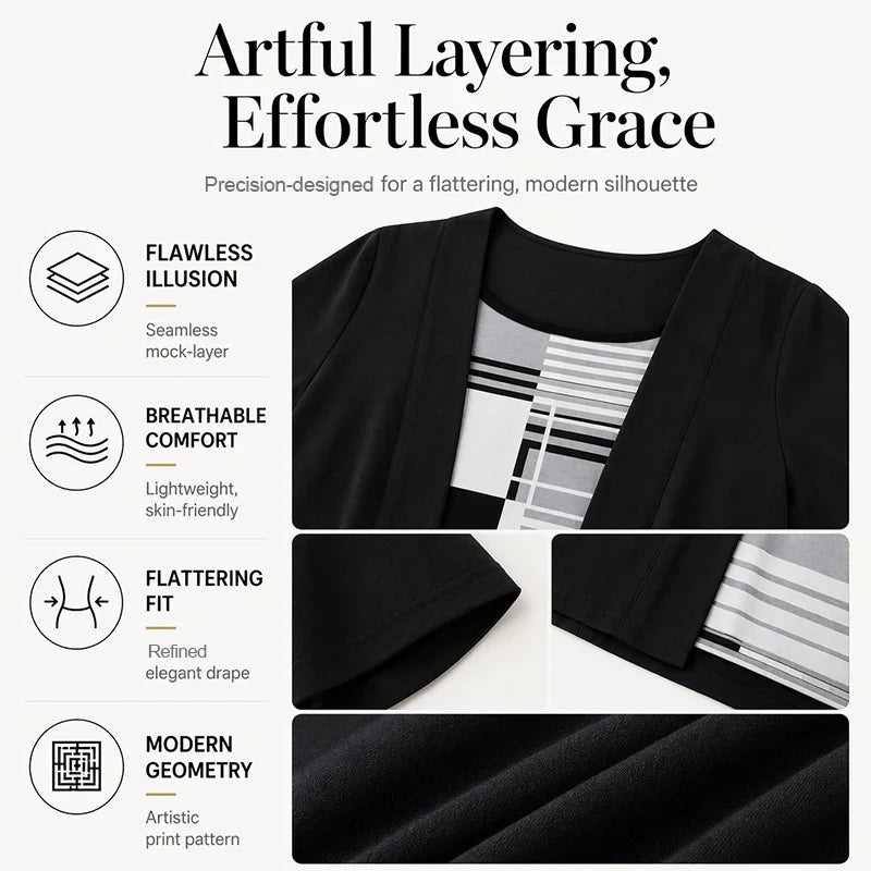Natalia Bentivoglio™ Color Block Top for Effortless Style