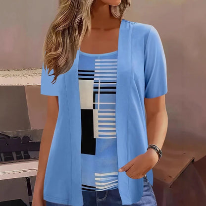 Natalia Bentivoglio™ Color Block Top for Effortless Style