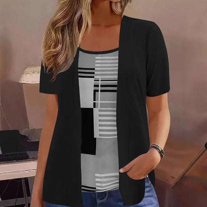 Natalia Bentivoglio™ Color Block Top for Effortless Style