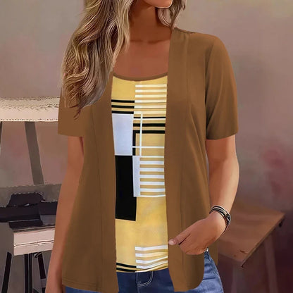 Natalia Bentivoglio™ Color Block Top for Effortless Style