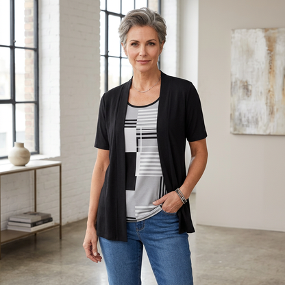 Natalia Bentivoglio™ Color Block Top for Effortless Style