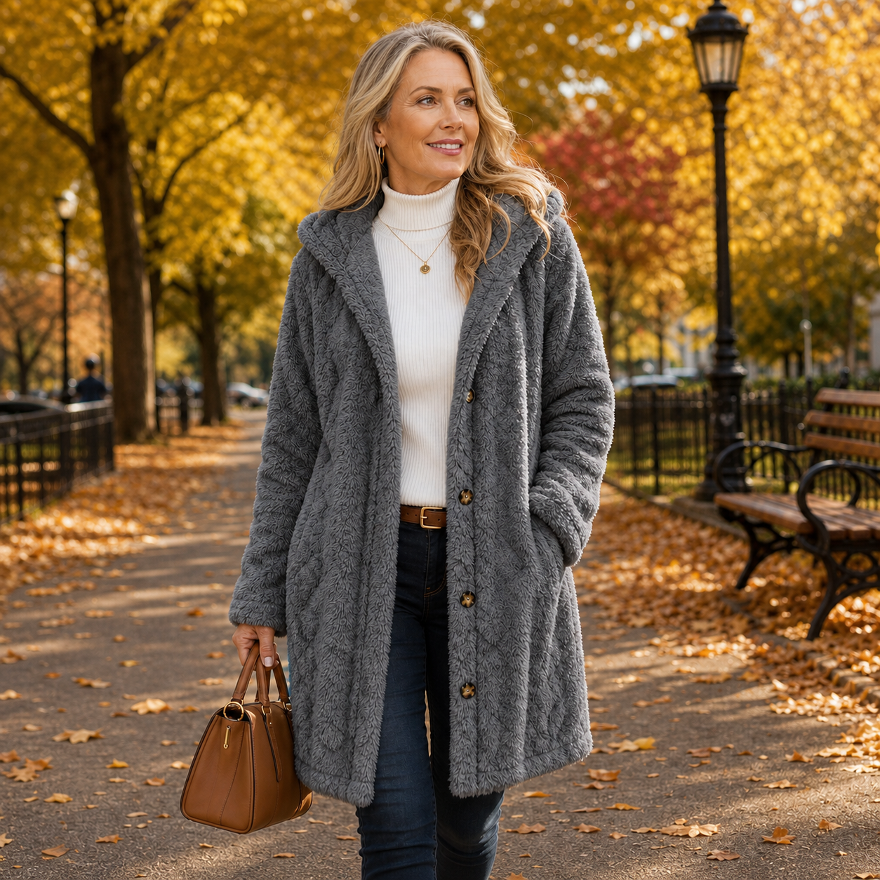 Natalia Bergonzi™ Hooded Jacket for Warm Layered Style