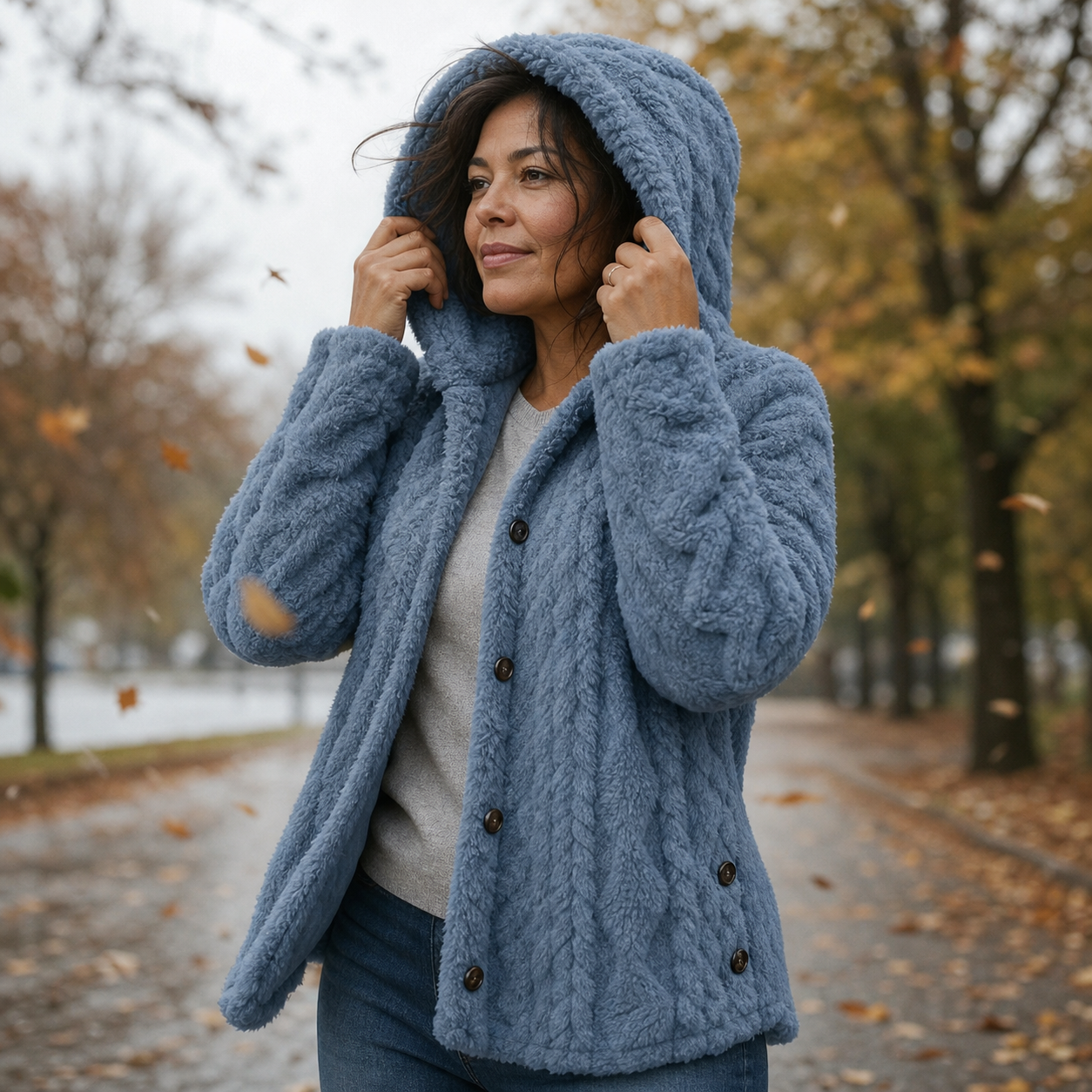 Natalia Bergonzi™ Hooded Jacket for Warm Layered Style