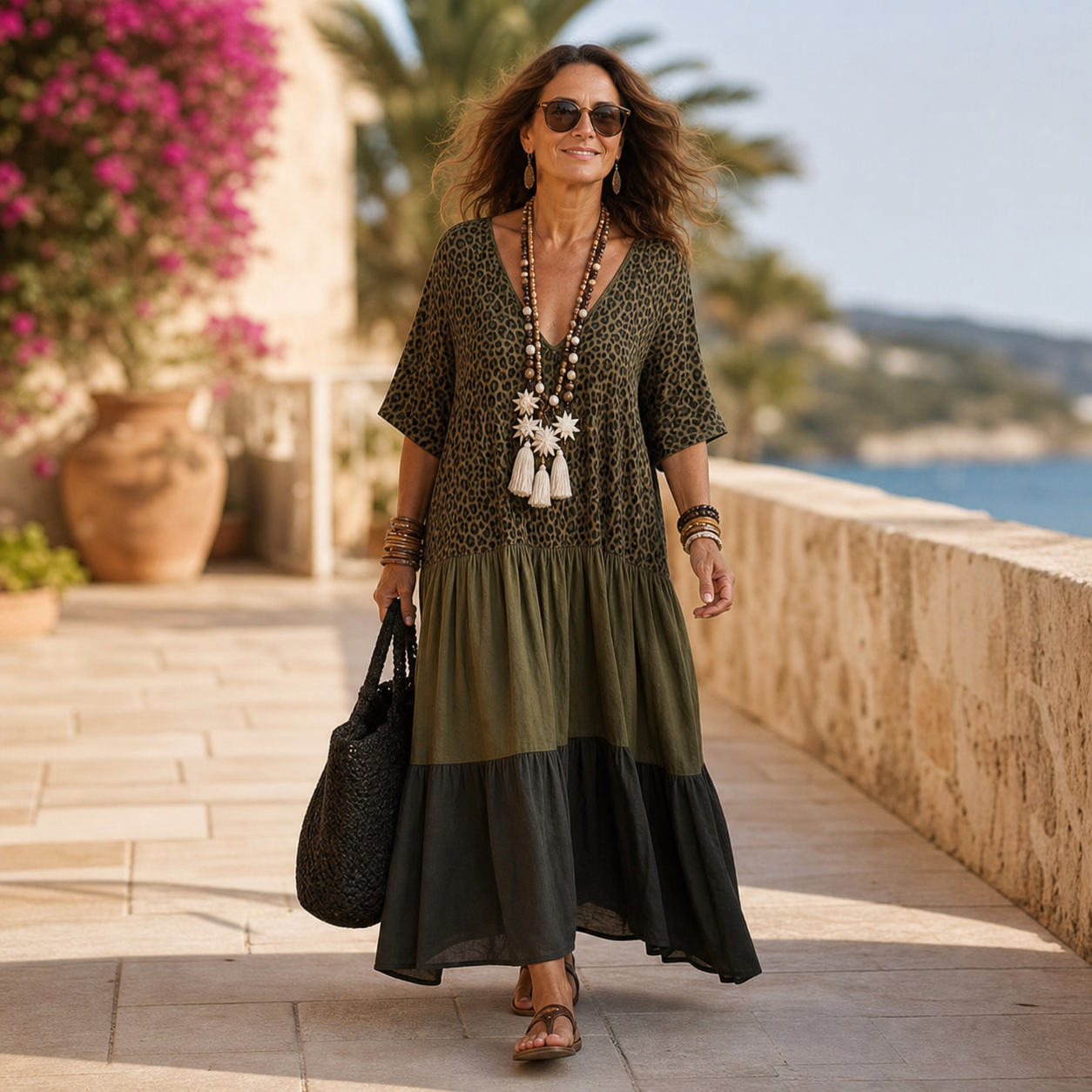 Natalia Severi™ Breathable Vacation Dress for Effortless Style