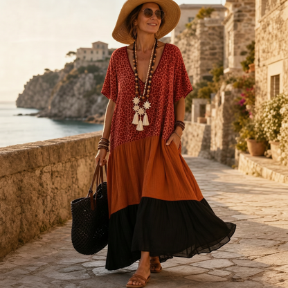 Natalia Severi™ Breathable Vacation Dress for Effortless Style