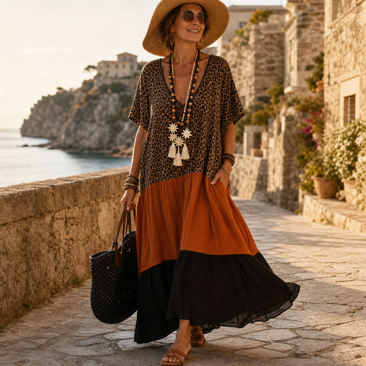 Natalia Severi™ Breathable Vacation Dress for Effortless Style