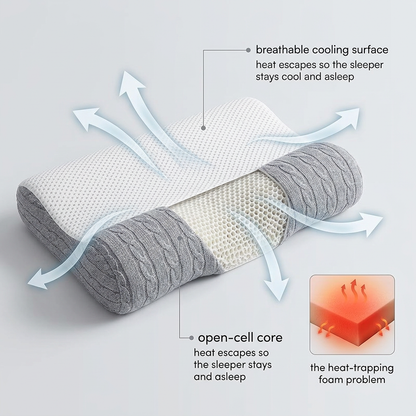 NeckContour Pro™ Supportive Memory Foam Pillow for Pain-Free Mornings