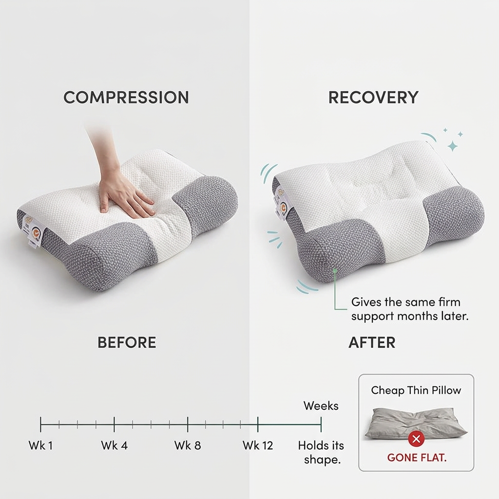 NeckContour Pro™ Supportive Memory Foam Pillow for Pain-Free Mornings