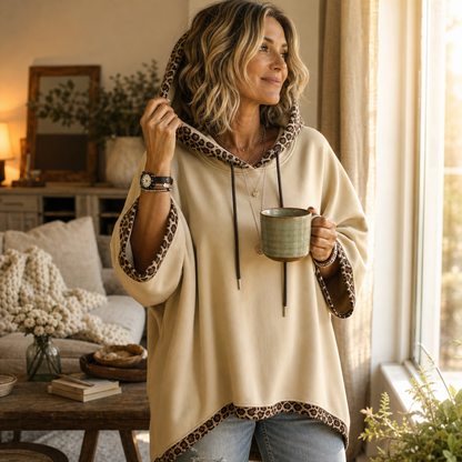 Nedda Capecchi™ Hooded Batwing Sweatshirt for Effortless Casual Style