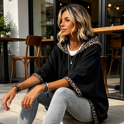 Nedda Capecchi™ Hooded Batwing Sweatshirt for Effortless Casual Style