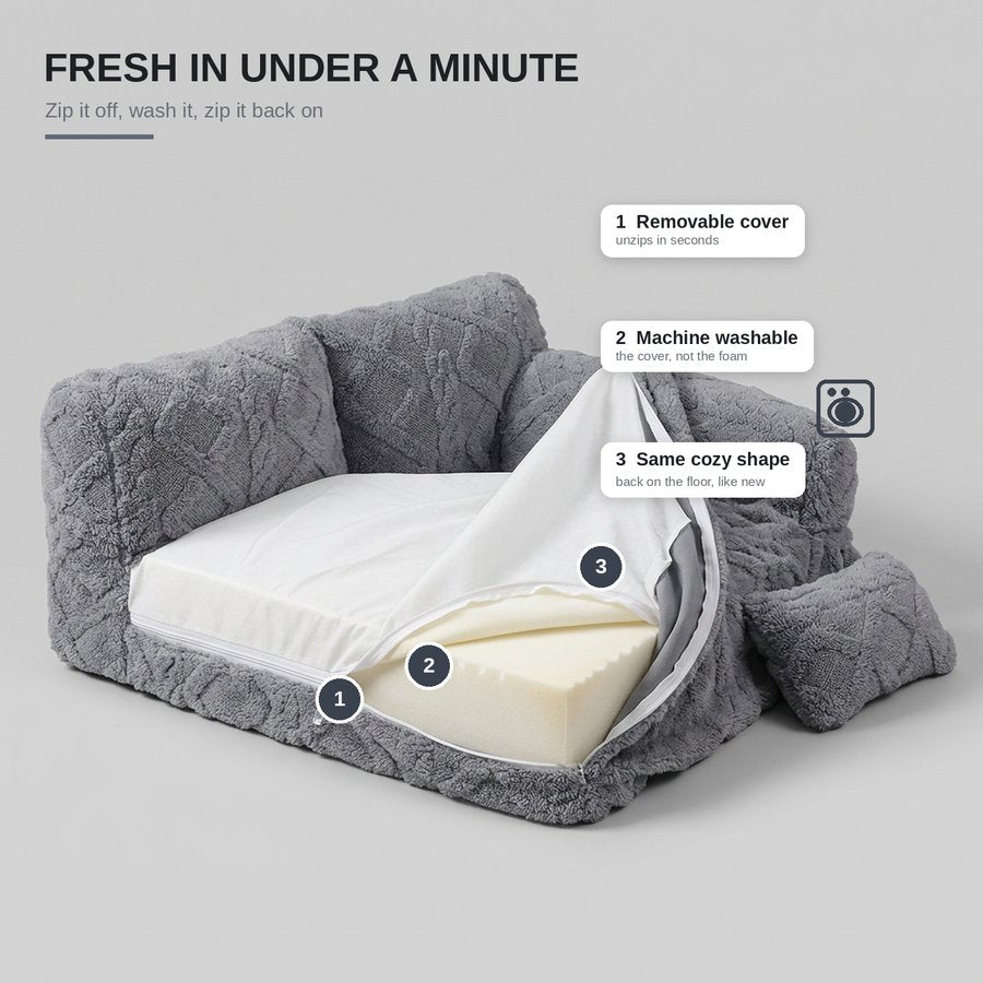 NestlCare™ Cozy Raised Pet Bed for Restful Sleep