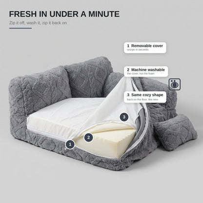 NestlCare™ Cozy Raised Pet Bed for Restful Sleep