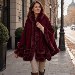 Neve Bonini™ Hooded Cape Coat for Elegant Warmth