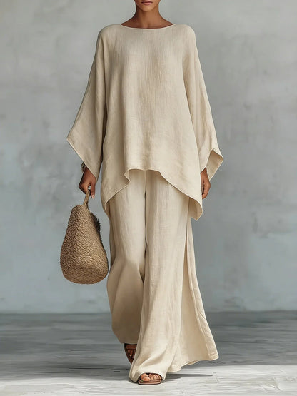 Nicoletta Ridolfi™ Flowy Top and Pants Set for Effortless Style