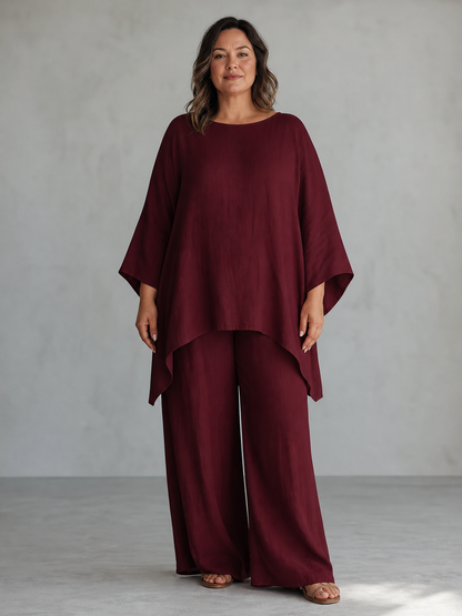 Nicoletta Ridolfi™ Flowy Top and Pants Set for Effortless Style