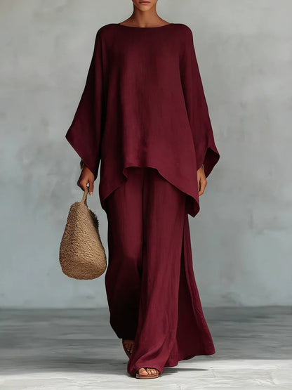 Nicoletta Ridolfi™ Flowy Top and Pants Set for Effortless Style