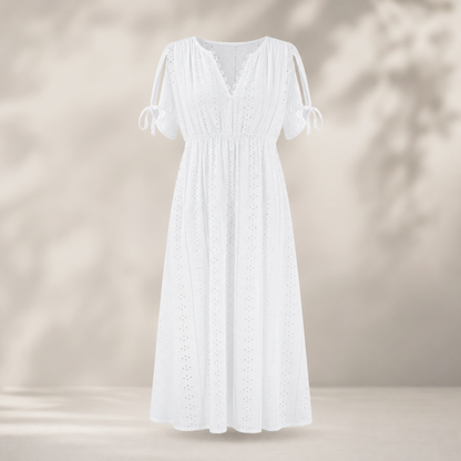 Ninetta Cossiga™ Elegant V-Neck Cutout Dress for Warm Days