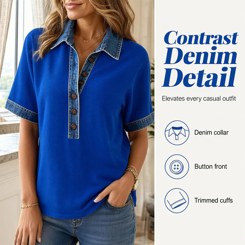 Odilia Tassinari™ Flattering Collar Top for Effortless Style