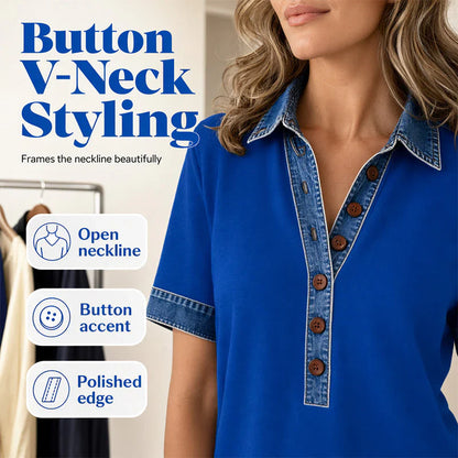 Odilia Tassinari™ Flattering Collar Top for Effortless Style