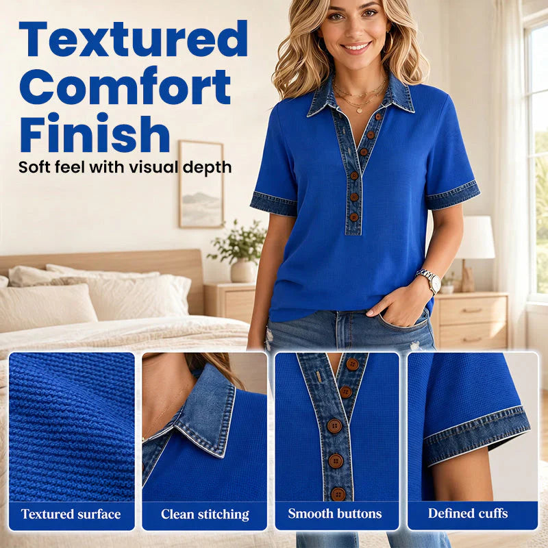 Odilia Tassinari™ Flattering Collar Top for Effortless Style
