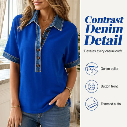 Odilia Tassinari™ Flattering Collar Top for Effortless Style